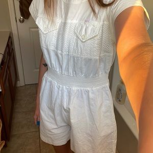 sasson white romper womens xs